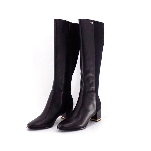 Calvin Klein Shoes Calvin Klein Freeda Black Kneehigh Boots 62m